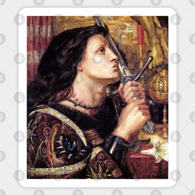 Joan of Arc - Dante Gabriel Rossetti Sticker by forgottenbeauty